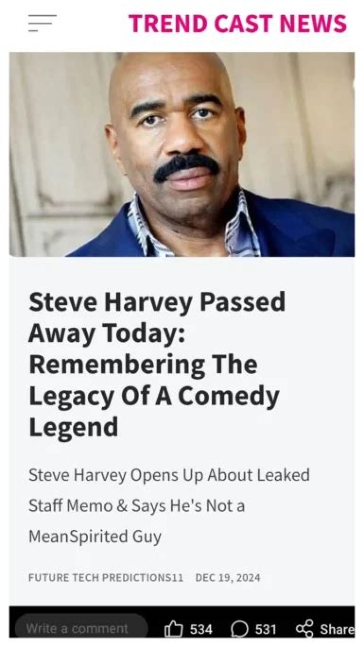 Steve Harvey Fake Death: The Truth Behind the Rumors and What You Need to Know